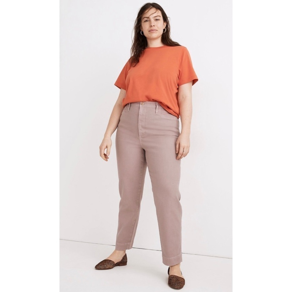 Madewell Mauve Pink Slim Emmett Tapered Pants